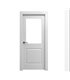 Puerta Blanca Plafonada Maciza Cristal Block