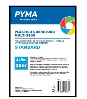 Plastico De Tapar Fino 4X5Mt  - Pinturas Vero