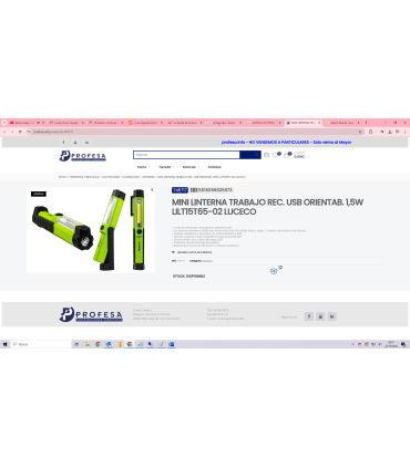 Luceco Linterna Portatil 1.5W Recargable  - Pinturas Vero