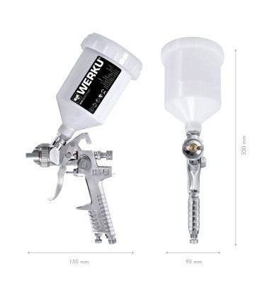 Werku Pistola de Gravedad 600ML  - Pinturas Vero