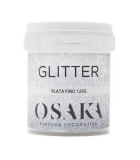 Osaka Gliter Particula Plata Fina 125Gr  - Pinturas Vero
