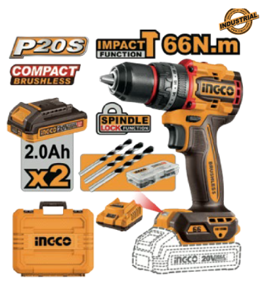 Ingco Taladro Inalámbrico Profesional 66NM  - Pinturas Vero