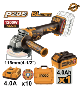 INGCO AMOLADORA INALAMBRICA 1200W MALETIN BATERIA Y CARGADOR  - Pinturas Vero