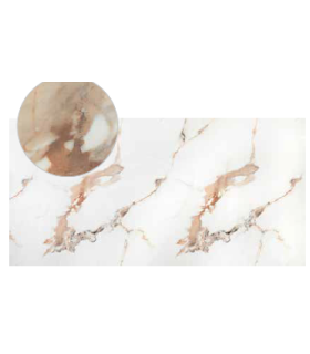 Panel Decorativo PVC Calacatta Beige Brillo 1220 x 2800 mm  - Pinturas Vero